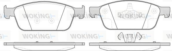 Woking P14103.10 - Тормозные колодки, дисковые, комплект www.autospares.lv