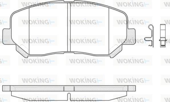 Woking P14133.02 - Тормозные колодки, дисковые, комплект www.autospares.lv