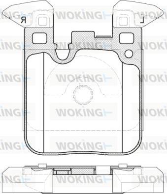 Woking P14393.00 - Bremžu uzliku kompl., Disku bremzes www.autospares.lv