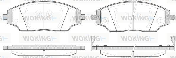 Woking P14373.02 - Bremžu uzliku kompl., Disku bremzes autospares.lv