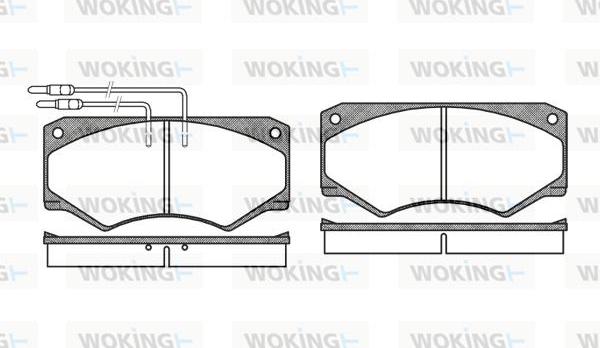 Woking P1473.04 - Bremžu uzliku kompl., Disku bremzes autospares.lv