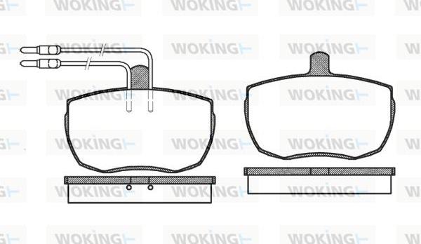 Woking P1563.04 - Bremžu uzliku kompl., Disku bremzes autospares.lv