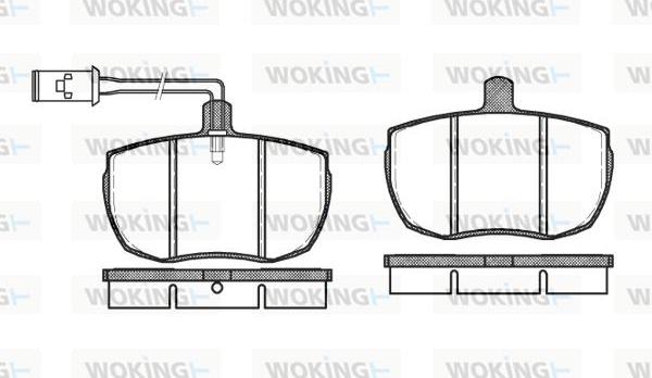 Woking P1563.12 - Bremžu uzliku kompl., Disku bremzes autospares.lv