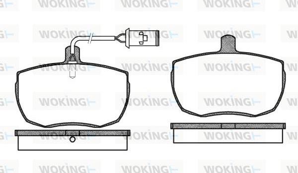 Woking P1563.22 - Тормозные колодки, дисковые, комплект www.autospares.lv