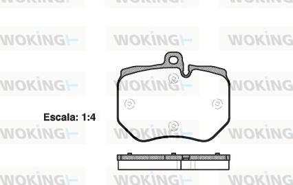 Woking P15003.00 - Bremžu uzliku kompl., Disku bremzes www.autospares.lv