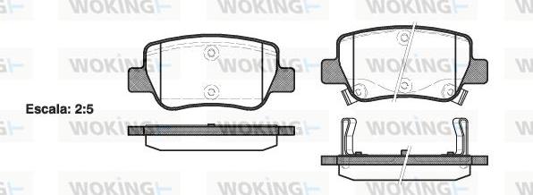 Woking P15033.02 - Bremžu uzliku kompl., Disku bremzes autospares.lv