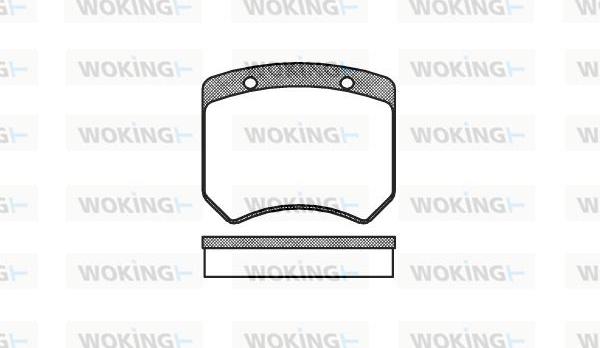 Woking P1513.00 - Тормозные колодки, дисковые, комплект www.autospares.lv