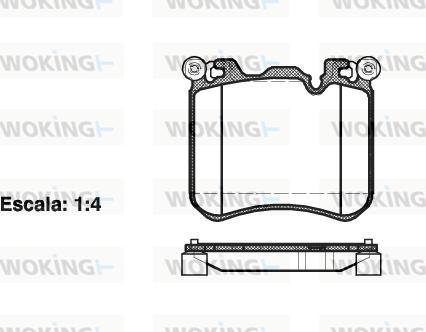 Woking P15133.00 - Bremžu uzliku kompl., Disku bremzes www.autospares.lv