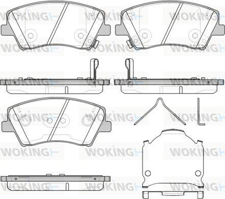 Woking P15123.04 - Bremžu uzliku kompl., Disku bremzes autospares.lv