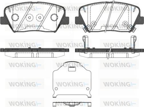 Woking P15123.02 - Тормозные колодки, дисковые, комплект www.autospares.lv