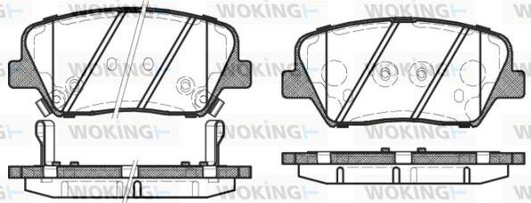 Woking P15123.12 - Тормозные колодки, дисковые, комплект www.autospares.lv