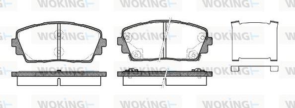 Woking P15813.02 - Тормозные колодки, дисковые, комплект www.autospares.lv