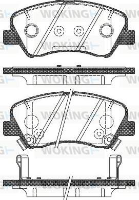 Woking P15883.02 - Тормозные колодки, дисковые, комплект www.autospares.lv