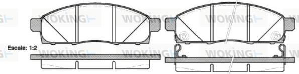 Woking P15343.02 - Bremžu uzliku kompl., Disku bremzes www.autospares.lv