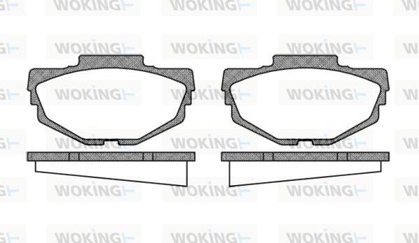 Woking P1533.00 - Brake Pad Set, disc brake www.autospares.lv