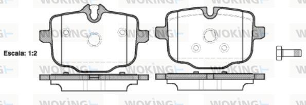 Woking P15333.00 - Bremžu uzliku kompl., Disku bremzes autospares.lv