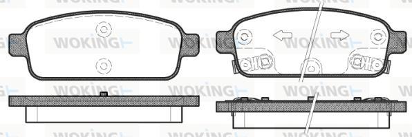 Woking P15323.12 - Bremžu uzliku kompl., Disku bremzes autospares.lv