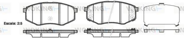 Woking P15263.02 - Тормозные колодки, дисковые, комплект www.autospares.lv