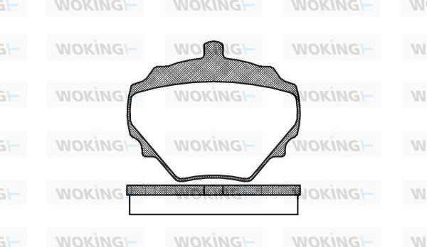 Woking P1523.10 - Тормозные колодки, дисковые, комплект www.autospares.lv