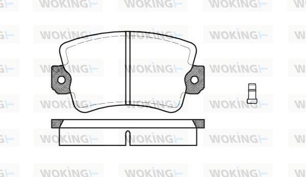 Woking P1613.02 - Bremžu uzliku kompl., Disku bremzes autospares.lv