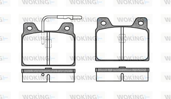 Woking P1683.02 - Тормозные колодки, дисковые, комплект www.autospares.lv