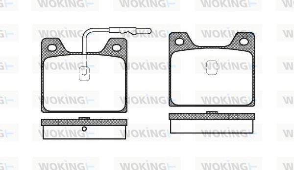 Woking P1683.12 - Тормозные колодки, дисковые, комплект www.autospares.lv