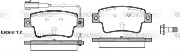 Woking P10983.02 - Тормозные колодки, дисковые, комплект www.autospares.lv