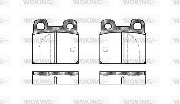 Woking P1053.00 - Bremžu uzliku kompl., Disku bremzes autospares.lv