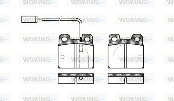 Woking P1053.11 - Bremžu uzliku kompl., Disku bremzes www.autospares.lv