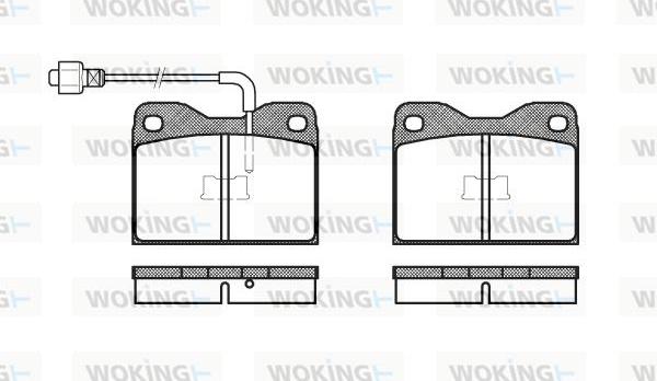 Woking P1083.02 - Тормозные колодки, дисковые, комплект www.autospares.lv