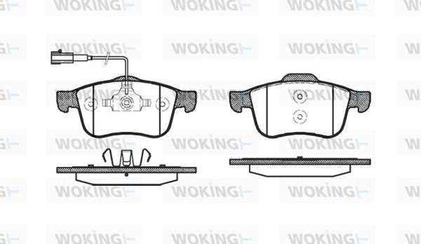 Woking P10833.02 - Bremžu uzliku kompl., Disku bremzes www.autospares.lv