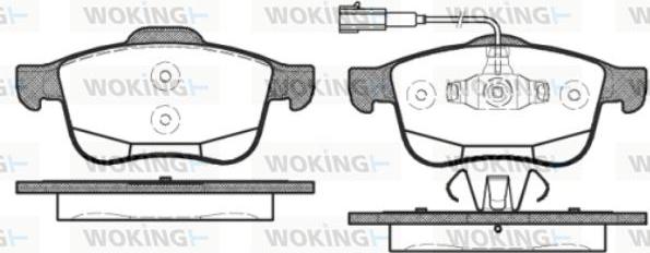 Woking P10833.12 - Bremžu uzliku kompl., Disku bremzes autospares.lv