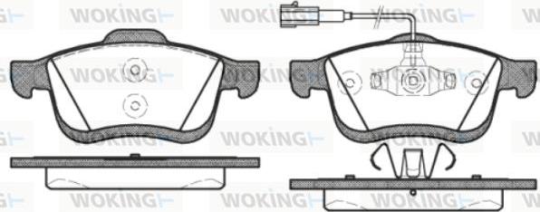 Woking P10833.22 - Bremžu uzliku kompl., Disku bremzes autospares.lv