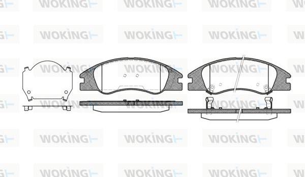 Woking P10343.02 - Bremžu uzliku kompl., Disku bremzes autospares.lv