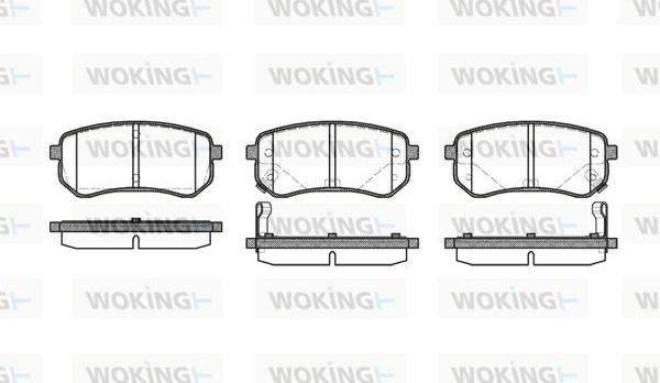 Woking P10353.02 - Brake Pad Set, disc brake www.autospares.lv