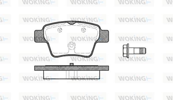 Woking P10383.00 - Тормозные колодки, дисковые, комплект www.autospares.lv