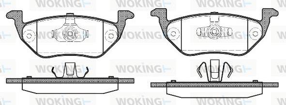 Woking P10253.00 - Bremžu uzliku kompl., Disku bremzes www.autospares.lv