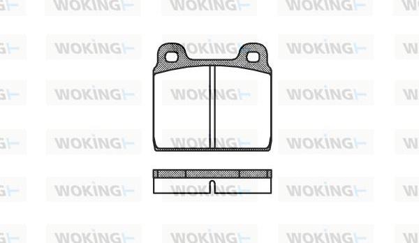 Woking P1023.00 - Тормозные колодки, дисковые, комплект www.autospares.lv