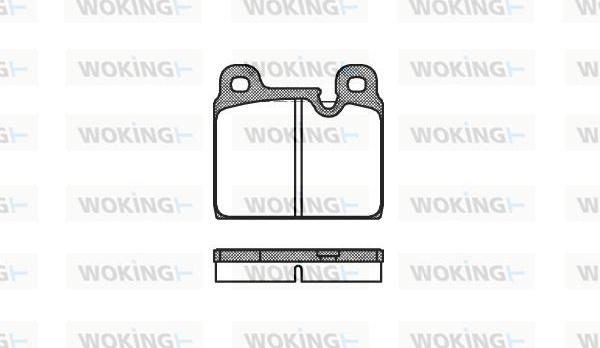 Woking P1023.30 - Тормозные колодки, дисковые, комплект www.autospares.lv