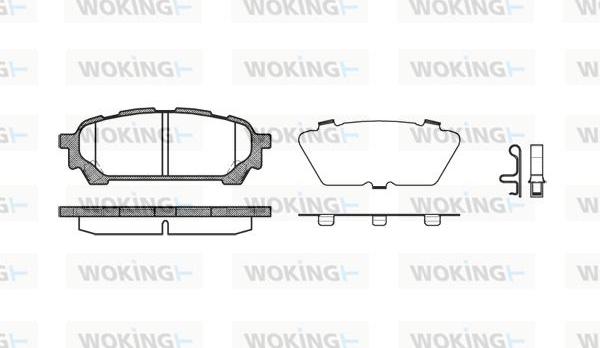 Woking P10763.01 - Тормозные колодки, дисковые, комплект www.autospares.lv