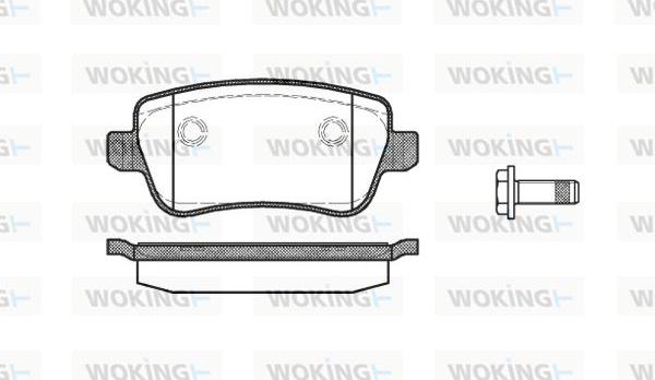 Woking P10783.00 - Тормозные колодки, дисковые, комплект www.autospares.lv