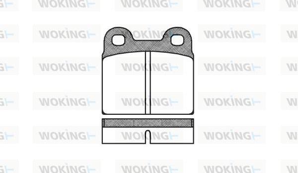 Woking P1073.00 - Тормозные колодки, дисковые, комплект www.autospares.lv