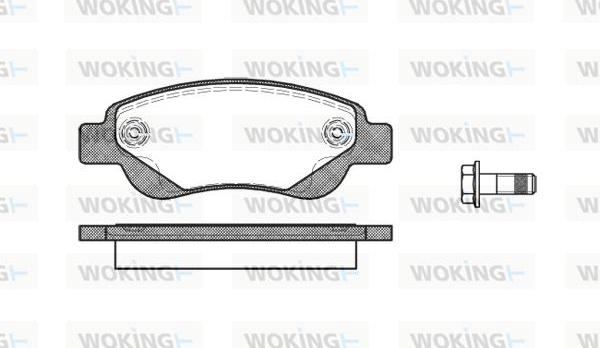 Woking P10773.00 - Brake Pad Set, disc brake www.autospares.lv