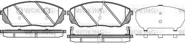 Woking P11413.12 - Bremžu uzliku kompl., Disku bremzes www.autospares.lv