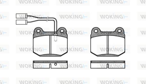 Woking P1143.01 - Bremžu uzliku kompl., Disku bremzes www.autospares.lv