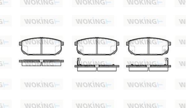 Woking P11423.02 - Bremžu uzliku kompl., Disku bremzes autospares.lv