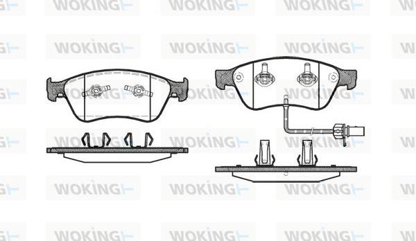 Woking P11563.02 - Bremžu uzliku kompl., Disku bremzes www.autospares.lv