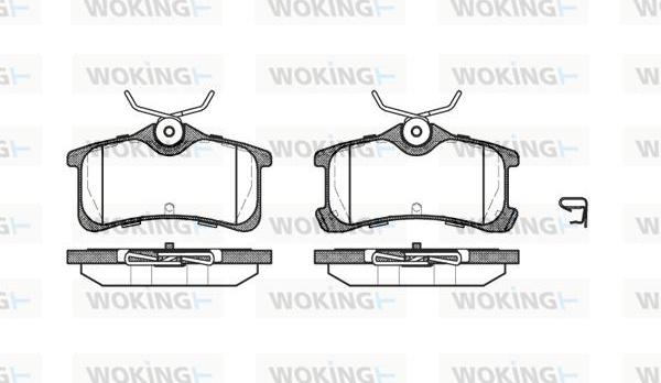 Woking P11503.02 - Bremžu uzliku kompl., Disku bremzes autospares.lv