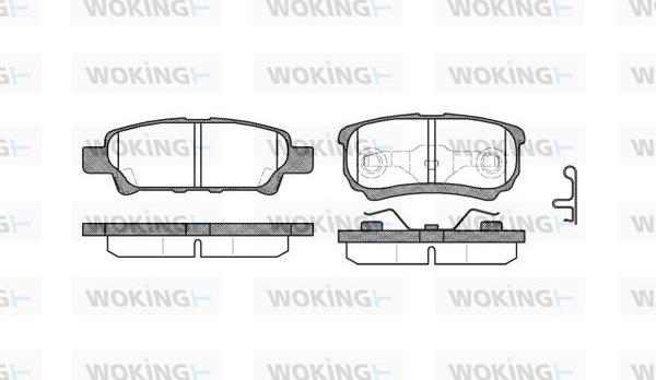 Woking P11513.02 - Bremžu uzliku kompl., Disku bremzes www.autospares.lv