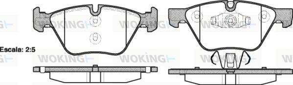 Woking P11523.10 - Bremžu uzliku kompl., Disku bremzes autospares.lv